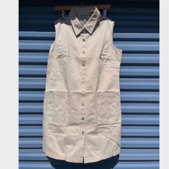 Sleeveless Skirts . Size: Small 6 . Khakis Button Front . 100% Cotton . New - Picture 1 of 4